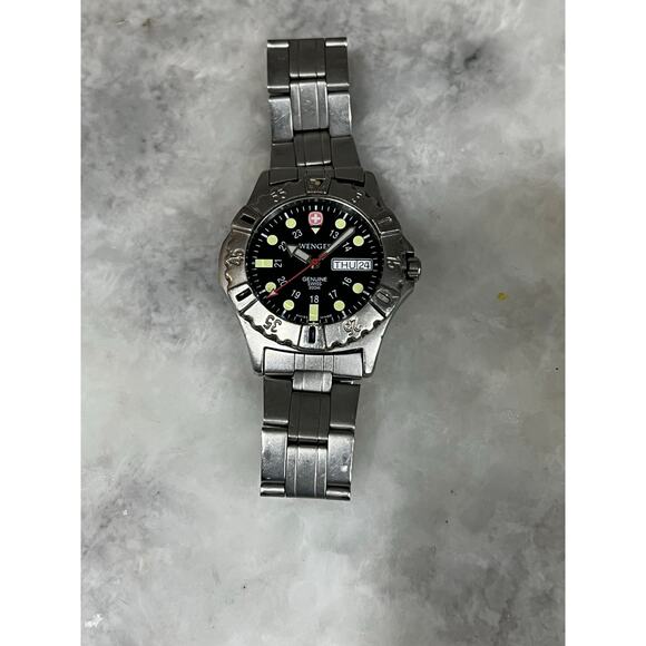 Wenger Swiss Military Watch 200M Diver Day Date Black Dial Stainless Steel main image 6